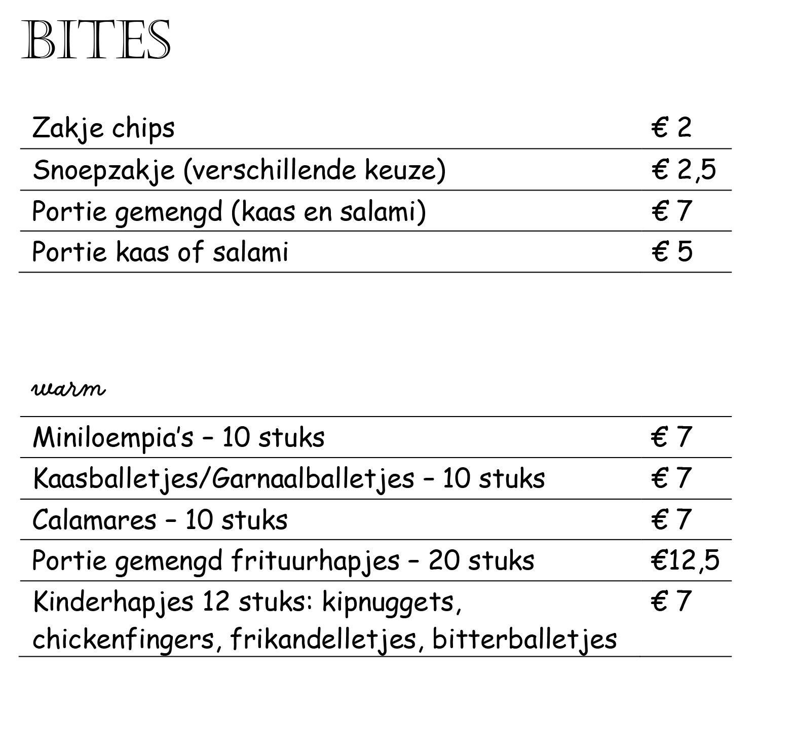 Menu Kaart 2023 7