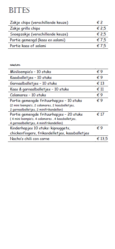 Menukaart Aqua Mundo 7